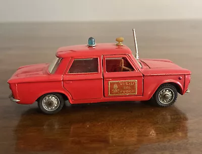 RARE Antique Vintage Mebetoys A21 Fiat 1500 Vigili Del Fuoco Fire Chief Toy Car • $119.99