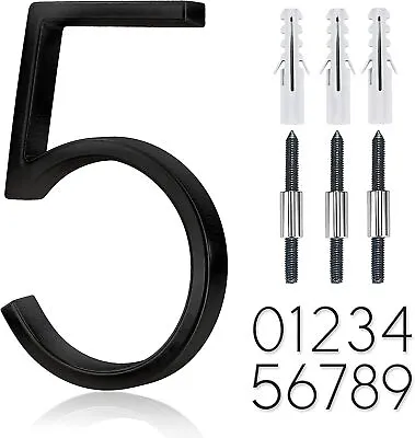5  Stainless Steel Floating House Number Outside Metal Modern House Numbers • $7.99