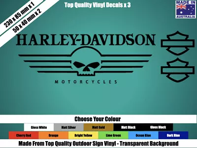 Harley Davidson Decals Stickers - Motor Bike Chopper - Choose Your Colour • $9.95