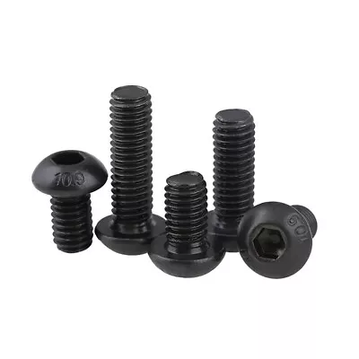 M1.6 M2 Black Socket Button Screws Dome Head Hex Allen Bolts Grade 10.9 Hexagon • £1.62