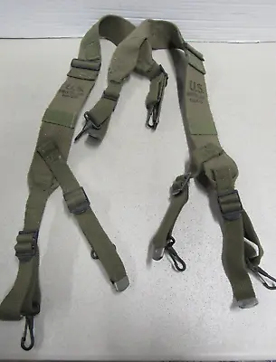 US WW2 Field Pack Cargo Suspenders M1944 BRESLEE 1945 New Old Stock Original • $49.95