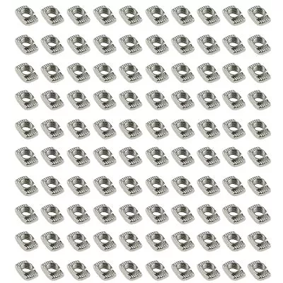 M5 T-Nut 100PCS M5 Block Carbon Steel Nickel-Plated Half Round Roll In Slidin... • $15.63