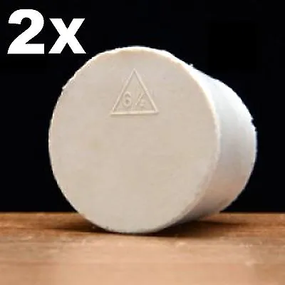 2pk Solid Rubber Stopper Size #6.5 Rubber Bung Fits Most Glass 3/5/6 Gal Carboys • $7.95