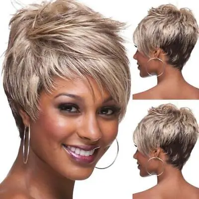 Women Natural Short Hair Wigs BOB Curly Wig Ladies Wavy Styling Cosplay Party • £14.62