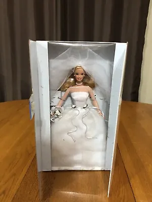 New 1999 Beautiful Blushing Bride Barbie Blonde Hair In Wedding Dress Nib Gift • $20