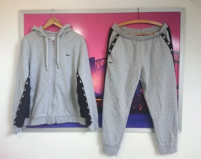 £59.99 • Buy Lacoste Sport Full Tracksuit Grey/Black | Mens XL / Large | Hoodie And Joggers
