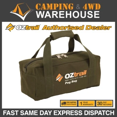 $29.99 • Buy OZTRAIL CANVAS TENT PEG CARRY BAG (35x15x15cm) NEW