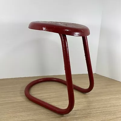 Vintage Rustic Milking Stool Two Legged Metal Red 12x9” Country Farm • $29.99