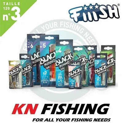 £16.13 • Buy FIIISH BLACK MINNOW No.3 120mm Silicon Lures Sea Spinning Freshwater Fishing