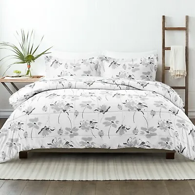Magnolia Pattern Comforter Set By Kaycie Gray Fashion Down Alternative Filling • $38.75