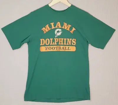 Miami Dolphins Football Youth T Shirt XL 16-18Short Sleeve Green Cotton • $19.99