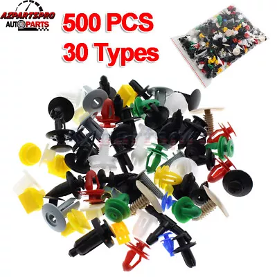 500Pcs Mixed Auto Car Door Plastic Fastener Clips Panel Bumper Fender Trim Rivet • $12.99