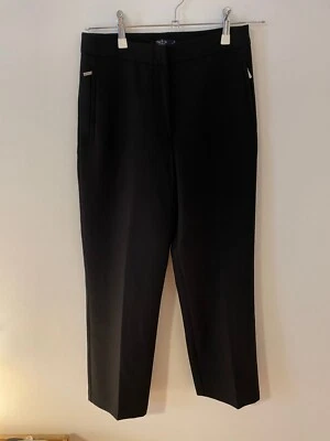 £0.99 • Buy M&s: Black Evie Straight Leg, Ankle Grazer Trousers - Size 10 Long, Exc Cond