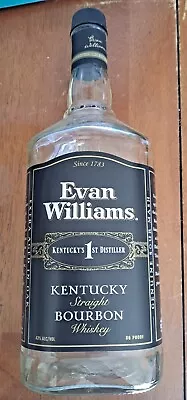 EMPTY Evan Williams Kentucky Straight Bourbon Whiskey 1.75L Bottle • $7.99