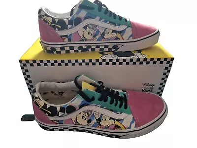 VANS RETRO X DISNEY MICKEY MOUSE 80s' TRAINERS MENS SIZE UK9 GENUINE RARE • £35