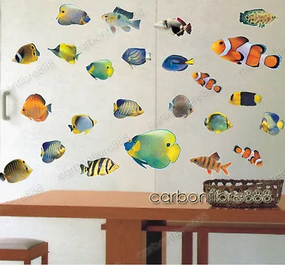 £4.98 • Buy Tropical Fish Sea Nemo Wall Stickers Art Decal Bathroom Kids Nursery Decor Vinyl