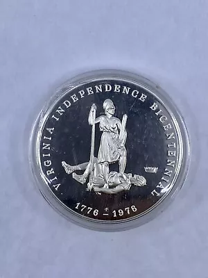 Sterling Silver Virginia Independence Bicentennial S925 Coin 33 Grams • $64.99