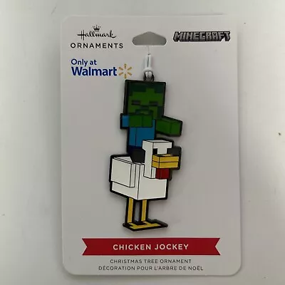 Hallmark Minecraft Chicken Jockey Flat Metal Ornament - New • $5