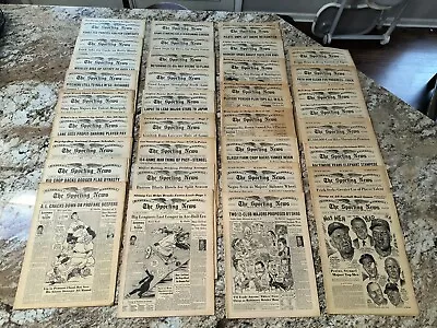 34 Pc The Sporting News 1953 Incl 10/28 Jackie Robinson + Mickey Mantle & More • $219.95