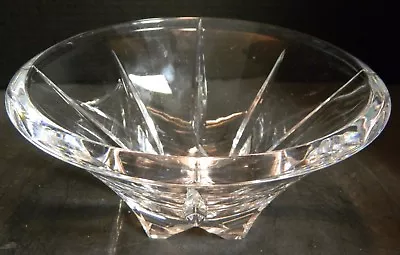 Vintage Art Deco Style Footed Lenox Round Crystal Bowl 9  X 4  Excellent Cond • $21.99