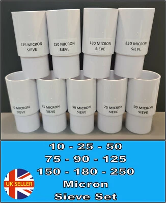 £35.99 • Buy 10 25 50 75 90 125 150 180 250 Micron Nylon Mesh Stackable Sieve Filter Set 