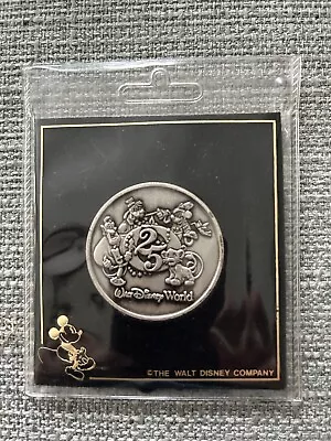 Walt Disney World 25th Anniversary Silver Tone Coin 1971-1996 • $9.99