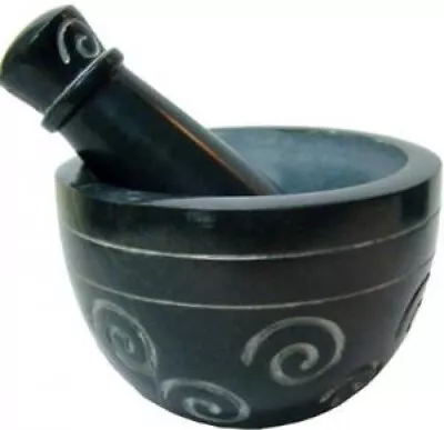 Spiral Soapstone Mortar & Pestle • $16.99