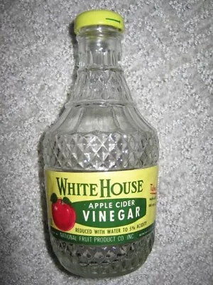 Vintage 8 Oz. White House Apple Cider Vinegar Bottle With Original Label And Lid • $13.99