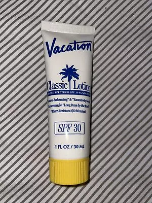 Vacation Classic Lotion Sunscreen SPF 30 Water Resistant 1oz 30mL Sealed Exp7/24 • $6.75
