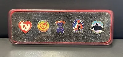 Vintage Ty Beanie Baby Clubby Official Collector Club Pins Set Of 5 With Splash • $9.99