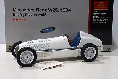 CMC 1/18 Mercedes Benz W25 1934 Ein Mythos In Weiß White M-065 M065 • $119