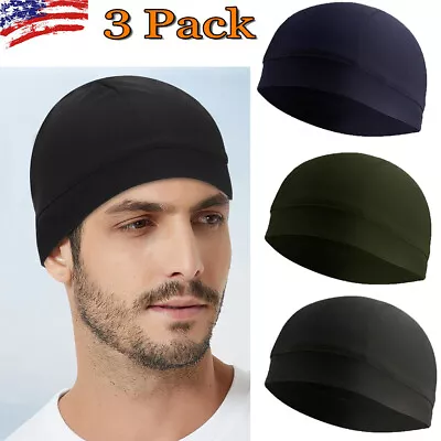 3 Pack Head Wrap Doo Rag Skull Caps Do Rag Motorcycle Biker Bandana Beanie Hat • $13.89