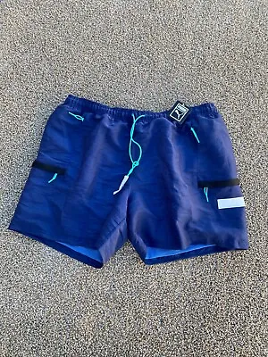$76.77 • Buy PUMA Specialty Shorts Mens XXL 2XL Blue Active Stretch Drawstring Pockets NWT