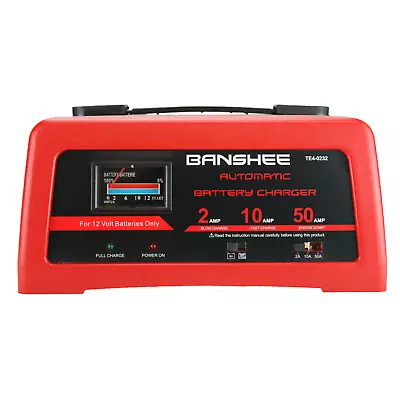 10/2/50 Amp 12V Automatic Charger Engine Start Emergency Battery Starter • $65.88