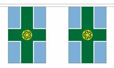 £9.95 • Buy Derbyshire Bunting 20 Flags 6 Metres Derby County English British Counties 