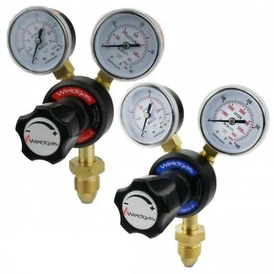 Oxygen & Acetylene Regulator Twin Pack Single Stage 2 Gauge UK Tested  • £65.99