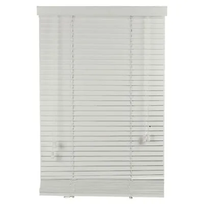 Wooden Venetian Blinds Real Wood Slats Horizontal Window Shades All Size White • £22.95