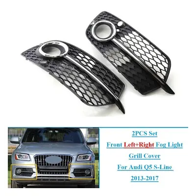 Front Bumper Fog Light Grille Grill Cover For Audi Q5 S-Line 13-17 • £87.82