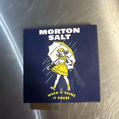 Morton Salt When It Rains It Pours Advertising Boxminiture Sign 2 1/2 X 2 1/2  • $14.99