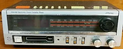 Vintage Jcpenny Am/fm Electronic Clock Cassette Player Alarm Clock 680-3743 • $25.86