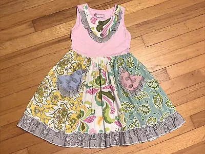 Mustard Pie Bib Ruffle Dress Size 4 • $19.89