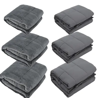 Grey WEIGHTED BLANKET Ultra Soft Sensory Anxiety AUTISM Throw Single Double King • £11.95