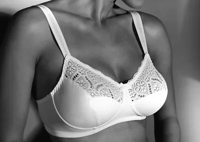 Bra Comfort Women's Non Padded Wide Shoulder B Cup Gios Milan 973 • $17.95