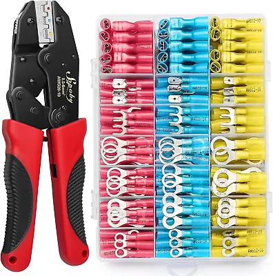 Heat Shrink Crimping Tool With 300PCS Marine Grade Connectors - AWG 22-10 • $42.99