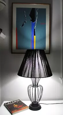 Vintage Mid-century Modern Wire Table Lamp Eames Tony Paul Ferris Shacknove Era • $44.99