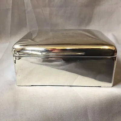 1904 Edwardian Sampson Mordan & Co. Solid Silver Cigarette Box. Engraved • £199