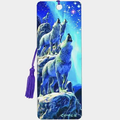 3D Bookmark Wolf Pack Wolves Choir Animal Lover Gift X Him Her Man Woman Kids • £4.79