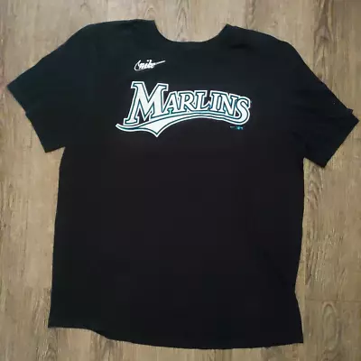 Florida Marlins Ivan Rodriguez Men's Nike T-shirt Size Large Black #7 MLB Logo • $19.99