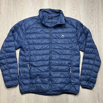 K-Way Mens Blue Drake Puffer Down Jacket Size Large • $37.88