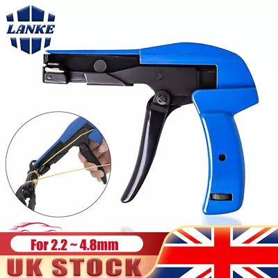 Cable Tie Gun Professional Tensioner Cutter Tool Steel For For 2.2 ~ 4.8mm Nylon • £13.89